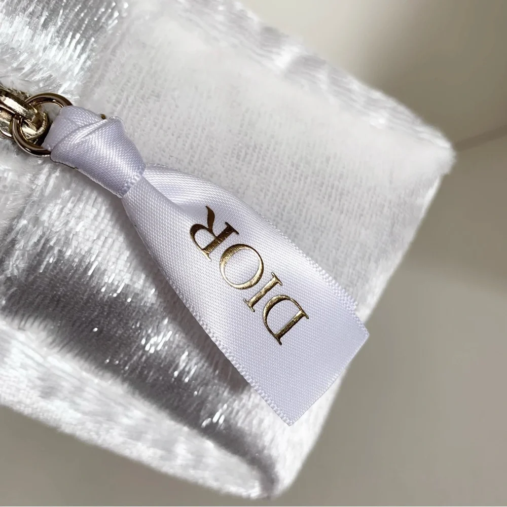 Dior furry zippy pouch